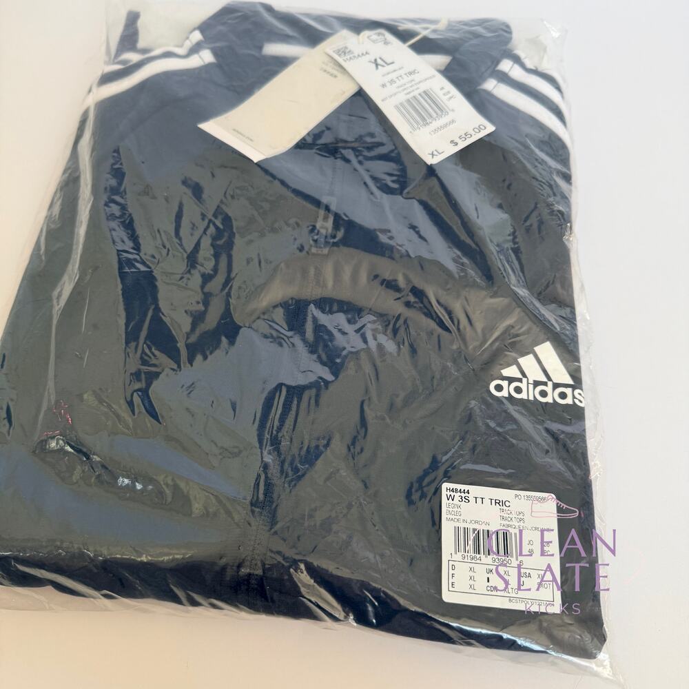 Adidas Primegreen Essentials Warm-Up Slim 3-Stripes Track Jacket, Black, XL